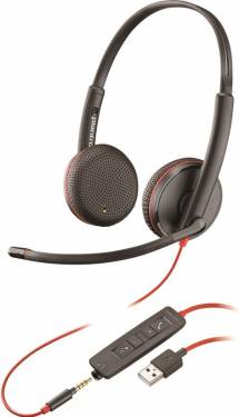 Poly Plantronics Blackwire 3225 USB-A Headset Black